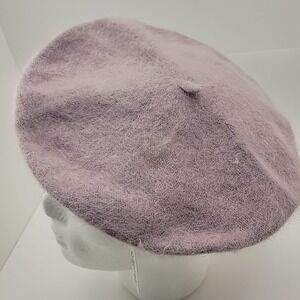 NWT REALITIES Brand Rabbit Wool Blend Beret Hat Lilac Lavender Fluffy Soft Chic‎